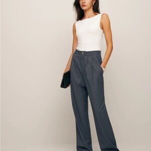 Reformation Gray Wide Leg Pants